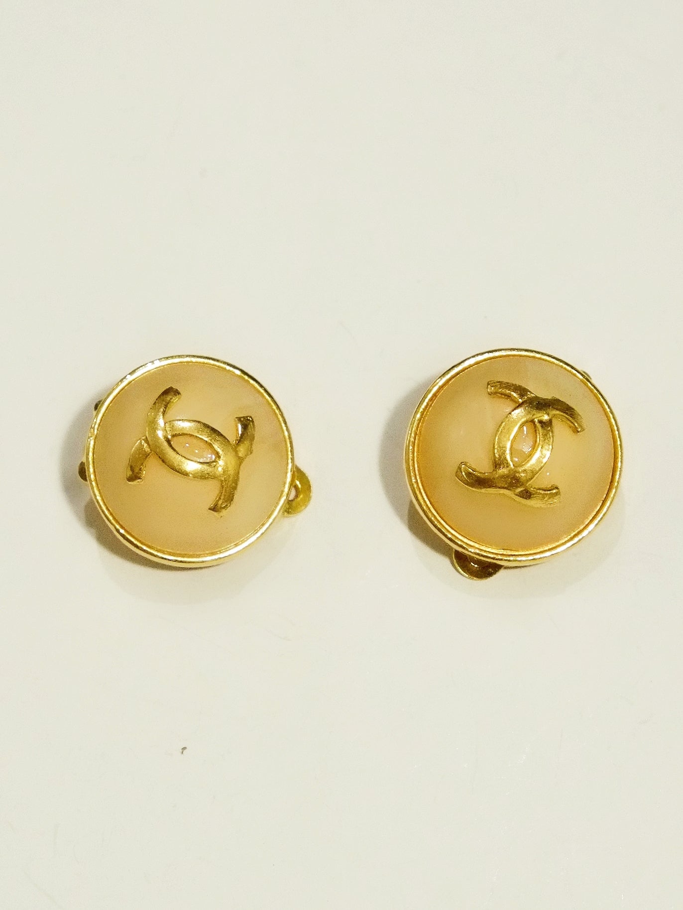 Vintage Gold Coin Dangle ClipOn Chanel Earrings  Dandelion Antiques